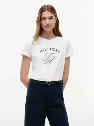 T-Shirt mit Gingham-Monogramm