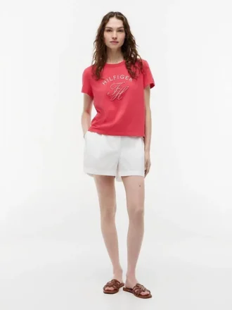 T-Shirt mit Gingham-Monogramm