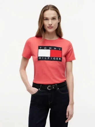 T-Shirt mit großem Flaggenlogo