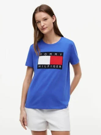 T-Shirt mit großem Flaggenlogo
