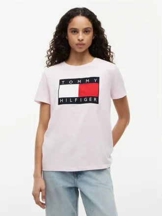 T-Shirt mit großem Flaggenlogo