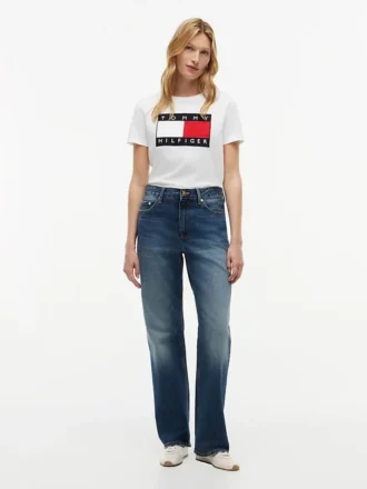 T-Shirt mit großem Flaggenlogo