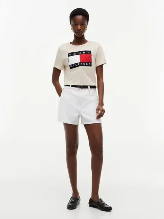 T-Shirt mit großem Flaggenlogo