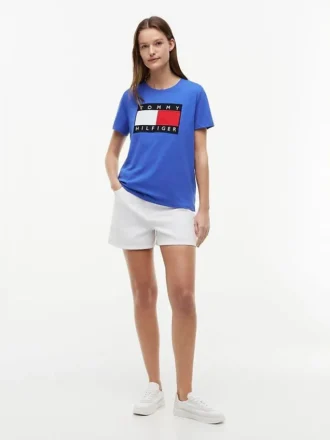 T-Shirt mit großem Flaggenlogo
