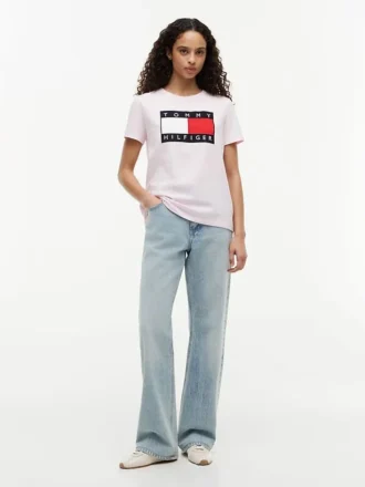 T-Shirt mit großem Flaggenlogo