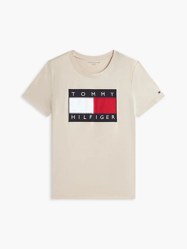 T-Shirt mit großem Flaggenlogo T-Shirt mit großem Flaggenlogo
