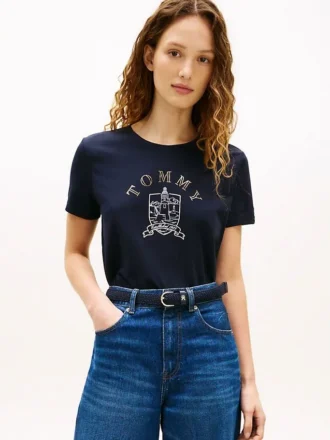 T-Shirt mit Leuchtturm-Logo