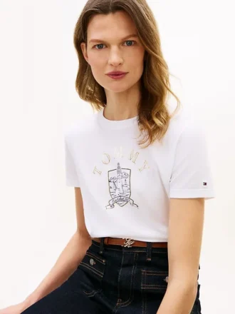 T-Shirt mit Leuchtturm-Logo