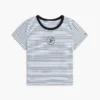 T-Shirt mit maritimem Schriftzug-Monogramm und Streifen T-Shirt mit maritimem Schriftzug-Monogramm und Streifen