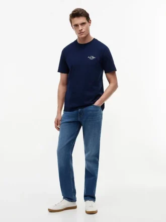 T-Shirt mit nautischem Rückenaufdruck