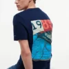 T-Shirt mit nautischem Rückenaufdruck T-Shirt mit nautischem Rückenaufdruck