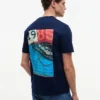 T-Shirt mit nautischem Rückenaufdruck T-Shirt mit nautischem Rückenaufdruck