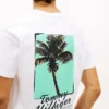 T-Shirt mit Palmen-Grafik auf der Rückseite T-Shirt mit Palmen-Grafik auf der Rückseite
