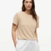 T-Shirt mit Rundhalsausschnitt aus Leinenmischung T-Shirt mit Rundhalsausschnitt aus Leinenmischung