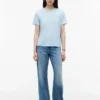 T-Shirt mit Rundhalsausschnitt aus Leinenmischung T-Shirt mit Rundhalsausschnitt aus Leinenmischung