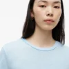 T-Shirt mit Rundhalsausschnitt aus Leinenmischung T-Shirt mit Rundhalsausschnitt aus Leinenmischung