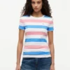 T-Shirt mit Rundhalsausschnitt und Rugby-Streifen T-Shirt mit Rundhalsausschnitt und Rugby-Streifen