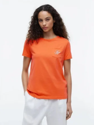 T-Shirt mit Schriftzug-Monogramm auf der Brust