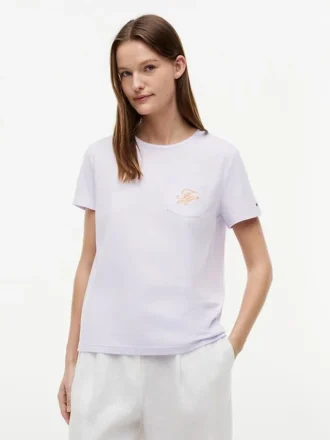 T-Shirt mit Schriftzug-Monogramm auf der Brust