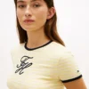 T-Shirt mit Schriftzug-Monogramm und Streifenmuster T-Shirt mit Schriftzug-Monogramm und Streifenmuster