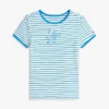 T-Shirt mit Schriftzug-Monogramm und Streifenmuster T-Shirt mit Schriftzug-Monogramm und Streifenmuster