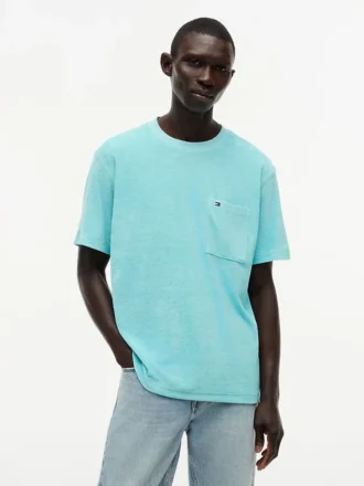 T-Shirt mit Tasche aus Frottee