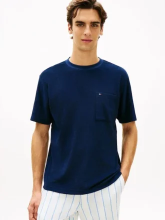 T-Shirt mit Tasche aus Frottee