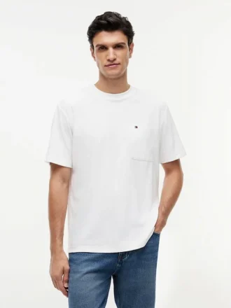 T-Shirt mit Tasche aus Frottee