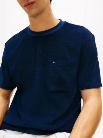 T-Shirt mit Tasche aus Frottee
