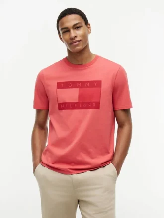 T-Shirt mit tonalem Flaggenlogo