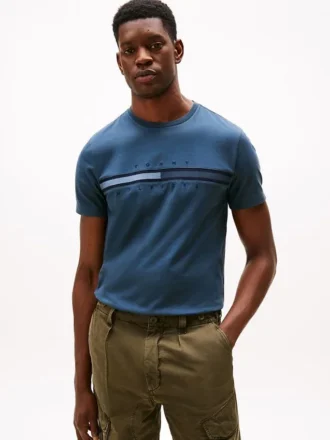 T-Shirt mit tonalem Flaggenlogo