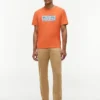 T-Shirt mit tropischem Blumenlogo T-Shirt mit tropischem Blumenlogo