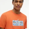 T-Shirt mit tropischem Blumenlogo T-Shirt mit tropischem Blumenlogo