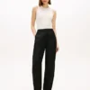 Taillierte Hose aus Leinenmischung
