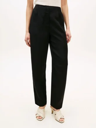 Taillierte Hose aus Leinenmischung