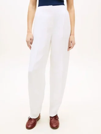 Taillierte Hose aus Leinenmischung