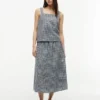Tanktop aus Leinenmischung mit Gingham-Muster Tanktop aus Leinenmischung mit Gingham-Muster