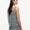 Tanktop aus Leinenmischung mit Gingham-Muster Tanktop aus Leinenmischung mit Gingham-Muster