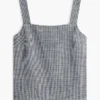 Tanktop aus Leinenmischung mit Gingham-Muster Tanktop aus Leinenmischung mit Gingham-Muster
