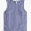 Tanktop aus Leinenmischung mit Knopfleiste am Rücken