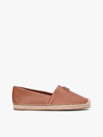 TH Monogram Leder-Espadrilles