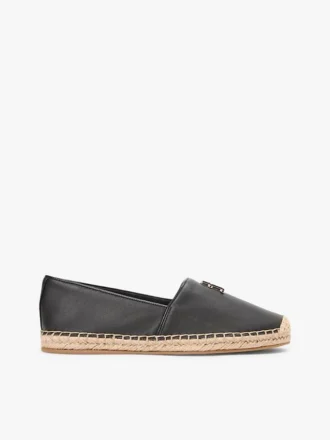 TH Monogram Leder-Espadrilles