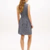 TH-Shirtkleid aus Krepp mit Gitterprint und Gürtel TH-Shirtkleid aus Krepp mit Gitterprint und Gürtel
