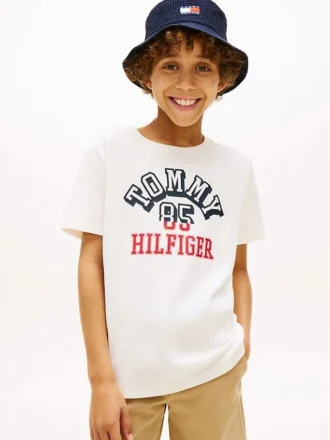 Tommy Arch Logo T-Shirt für Kinder