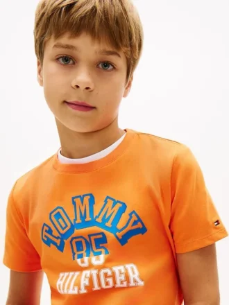 Tommy Arch Logo T-Shirt für Kinder