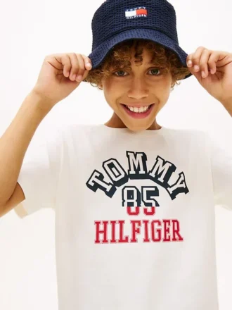 Tommy Arch Logo T-Shirt für Kinder