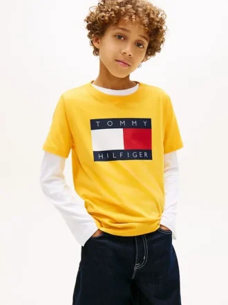 Tommy Flag Logo T-Shirt für Kinder