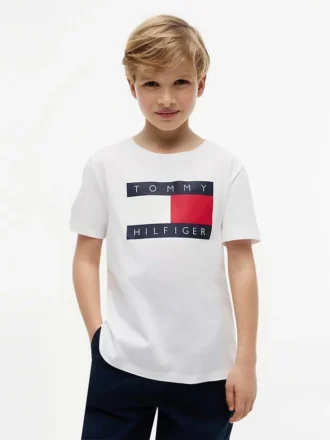 Tommy Flag Logo T-Shirt für Kinder