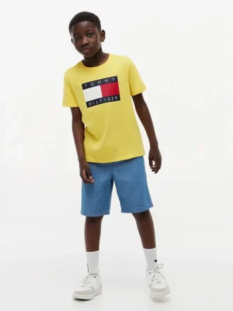 Tommy Flag Logo T-Shirt für Kinder