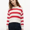Tommy Jeans Gestreifter Zopfmusterpullover Tommy Jeans Gestreifter Zopfmusterpullover